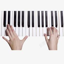 钢琴教学弹钢琴的双手手势教学示意图高清图片