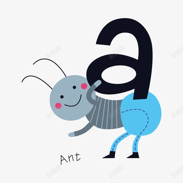 卡通英文字母联想记忆法png免抠素材_88icon https://88icon.com ant 卡通 联想 英文字母 记忆