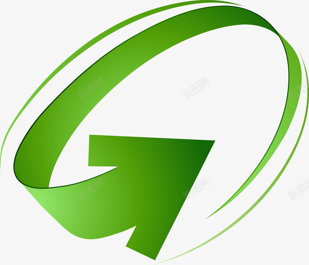 绿色弧形箭头png免抠素材_88icon https://88icon.com 弧形箭头 方向定位 清新曲线 简约弧形 绿色箭头 装饰图案