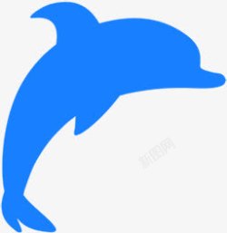 蓝色手绘卡通海豚创意素材
