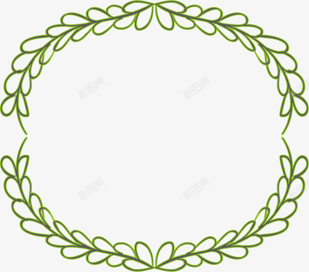 绿色春季树藤标签png免抠素材_88icon https://88icon.com 春天 春季 春日 枝条 树藤草环 植物 自然 草圈 边框纹理