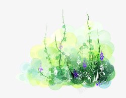 手绘水彩画植物花卉素材