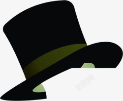 黑色小礼帽欧式婚礼标志素材