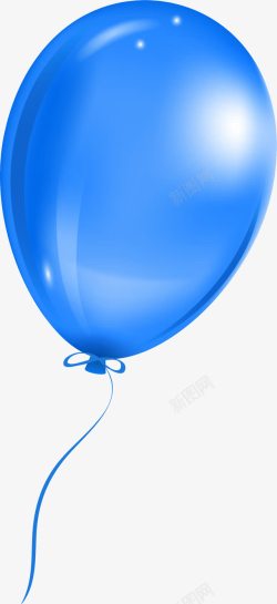 简约光点简约蓝色气球高清图片
