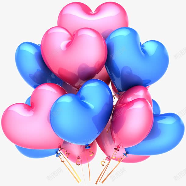 心型气球氢气球装饰元素png免抠素材_88icon https://88icon.com 元素 气球 氢气 装饰