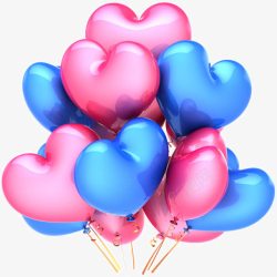 心型气球氢气球装饰元素素材