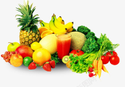 美味的营养水果和蔬菜素材
