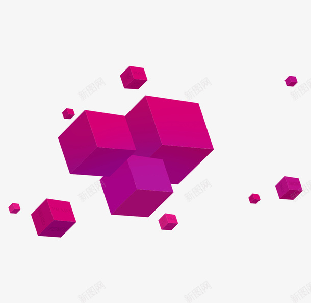 立体方块背景元素png免抠素材_88icon https://88icon.com 3D方块 淘宝背景元素 电商 立体方块