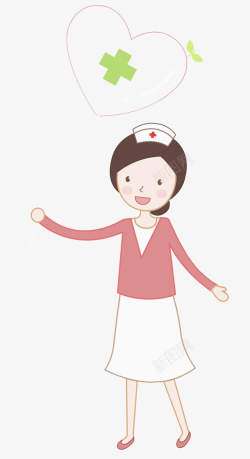 拿气球的护士素材