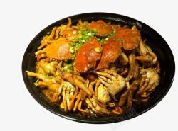 黄金蟹海鲜美味麻辣蟹煲高清图片