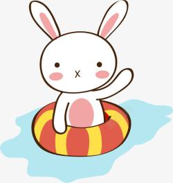 婴儿游泳圈卡通可爱动物游泳高清图片
