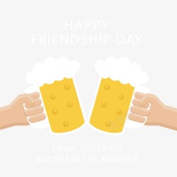 友谊日背景啤酒素材