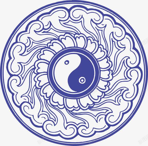 太极全新中式花纹png免抠素材_88icon https://88icon.com 中式 中式背景 中式花纹 中式花纹圆 全新中式花纹 圆形 底图 手绘 新中式花纹