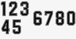 球衣数字球衣边框数字高清图片