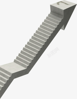 白色创意楼梯箭头素材