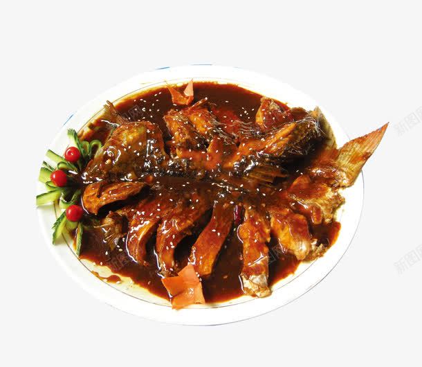 红烧草鱼png免抠素材_88icon https://88icon.com 住家菜 家常小菜 家常菜 湘菜 特色小吃 美味小吃 美食 鱼