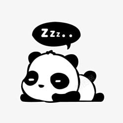 瞌睡的可爱小熊猫高清图片