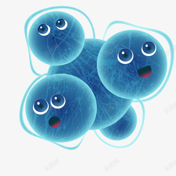 蓝色圆细菌组合png免抠素材_88icon https://88icon.com 圆形 组合 细菌 蓝色的