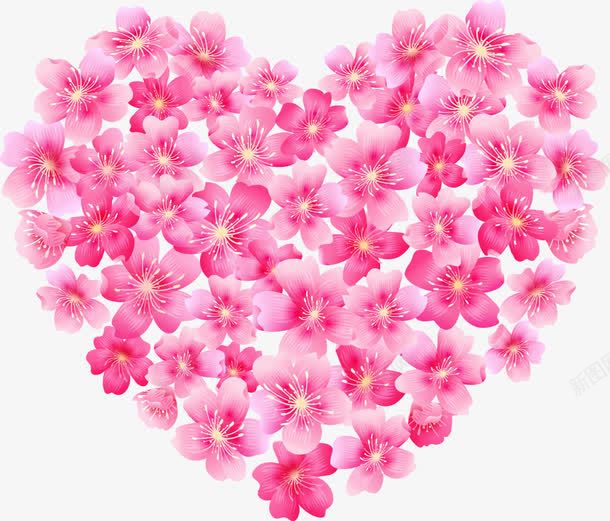 唯美粉色花朵心形边框png免抠素材_88icon https://88icon.com 唯美边框 心形 爱心 粉色花朵 花卉 边框 鲜花