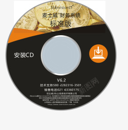音乐大碟安装CD盘面矢量图高清图片