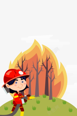 灭火演习安全教育日消防安全森林灭火高清图片
