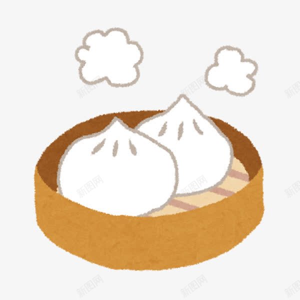 新鲜小笼包png免抠素材_88icon https://88icon.com 中式美味 包子 小笼包插画 手绘 美食