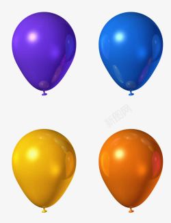 4个气球素材