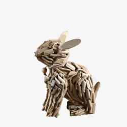 兔子装摆件装饰品生日礼物高清图片