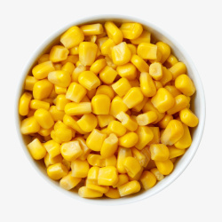 煮熟实物一盘子熟玉米粒高清图片