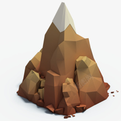 山体模型整体的山体可爱模型高清图片