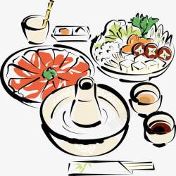 海鲜餐日本料理高清图片