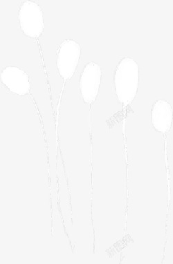 白色气球卡通背景婚礼素材