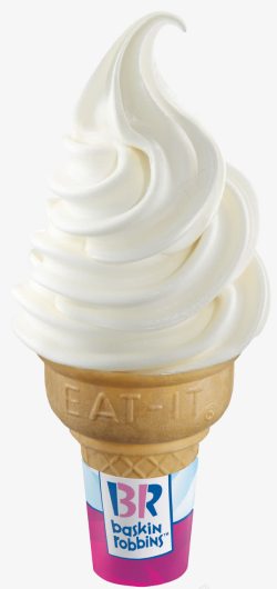 香草冰淇淋冰淇淋冷饮甜筒高清图片