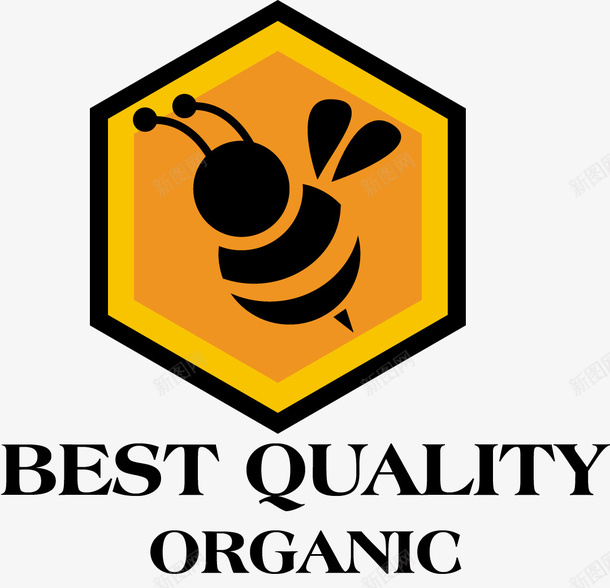 蜜蜂蜂蜜装饰标签png免抠素材_88icon https://88icon.com 标签 蜂蜜 蜜蜂 装饰