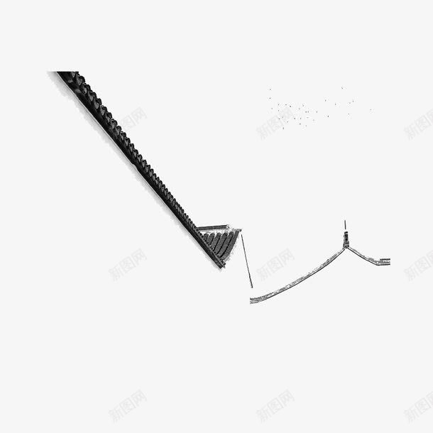 白墙黑瓦png免抠素材_88icon https://88icon.com 古风 围墙 江南风 简约