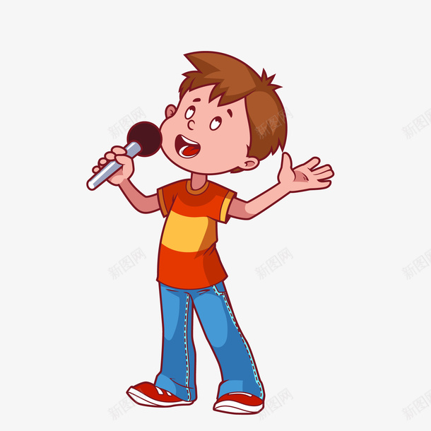 卡通唱歌的人物矢量图ai免抠素材_88icon https://88icon.com 人物设计 儿童节 唱歌 唱歌图 校园文化艺术节 矢量图 表演