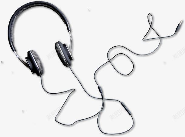 创意手绘摄影黑色耳机线png免抠素材_88icon https://88icon.com 创意 摄影 耳机 黑色