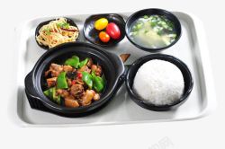 工作餐素材黄焖鸡米饭高清图片