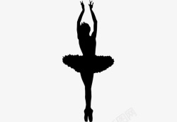 黑色芭蕾舞女演员素材