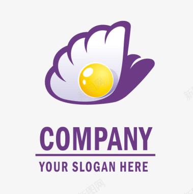 紫色背景设计logo图标图标