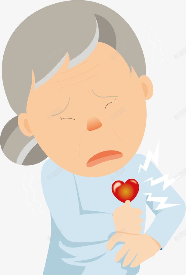 心脏病发的老人png免抠素材_88icon https://88icon.com 卡通人物 心脏病 心脏绞痛 病人 病患 痛苦表情 白发女人 老人 老奶奶 老奶奶素描 老婆婆卡通