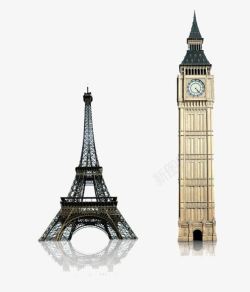 英国大笨钟矢量埃菲尔铁塔大时钟高清图片