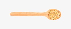 饭勺木制品木勺与调味作料高清图片