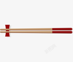 一双筷子一双筷子手绘图案高清图片