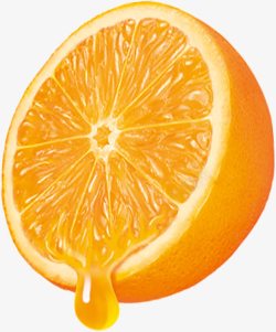 新鲜橙子汁水横切面素材