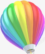五颜六色的飞起热气球素材
