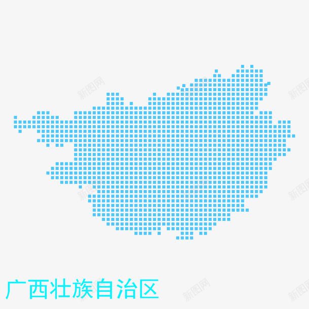 广西壮族自治区地图png免抠素材_88icon https://88icon.com png图形 地图 点状 蓝色 装饰