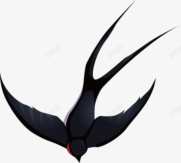 飞翔的小燕子矢量图ai免抠素材_88icon https://88icon.com 卡通手绘 春天 燕子 矢量图 飞翔 鸟儿 鸟类 黑色 黑色燕子