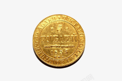 圆形年份金色反光的1835年份的古代硬高清图片