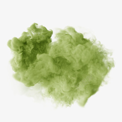 扩散烟雾绿色唯美装饰烟雾高清图片